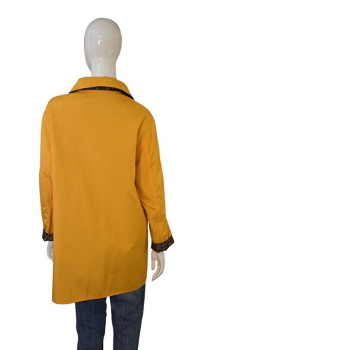 Fendi Jeans reversible Zucca FF monogram jacket, yellow, IT 42