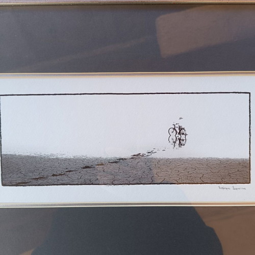 Eight photographic works by Dimitris Sofikitis used with frame