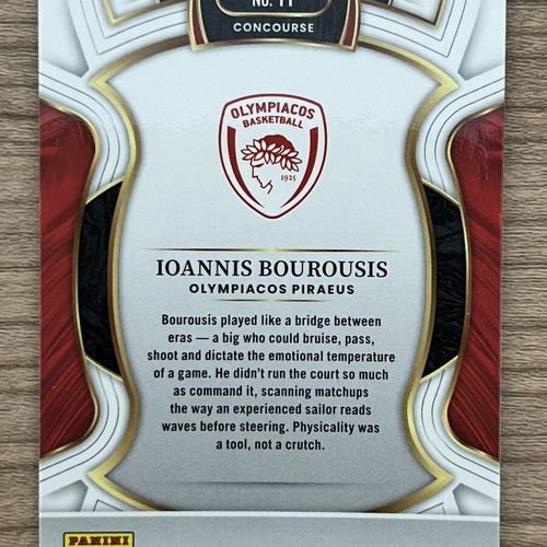 2025-26 Panini Select Euroleague Basketball Card Ioannis Bourousis like new
