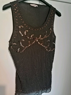 Sequin tops used, pack of 2, brown, size M