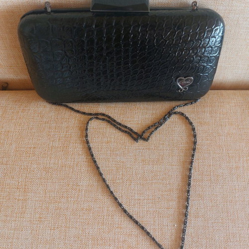 Axel clutch bag black like new with chain