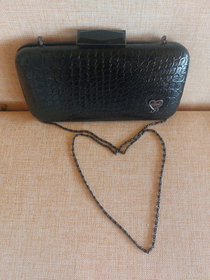 Axel clutch bag black like new with chain