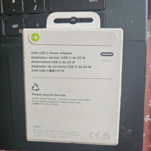 Αντάπτορας φόρτισης Apple USB Type-C 20W λευκό καινούργιο