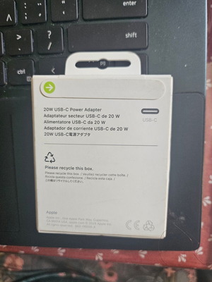 Αντάπτορας φόρτισης Apple USB Type-C 20W λευκό καινούργιο
