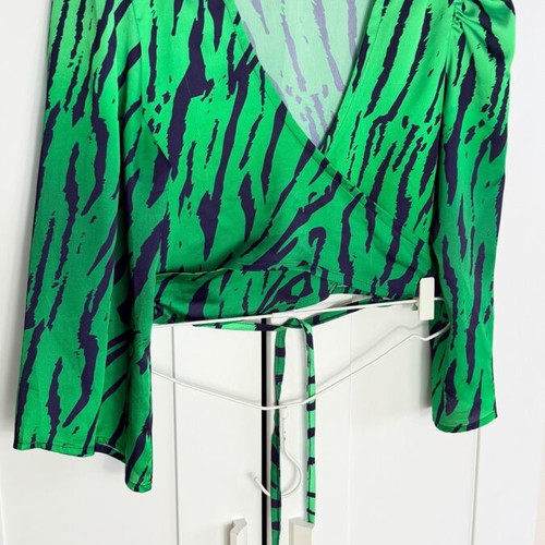 A piece of me women's animal print shirt used satin