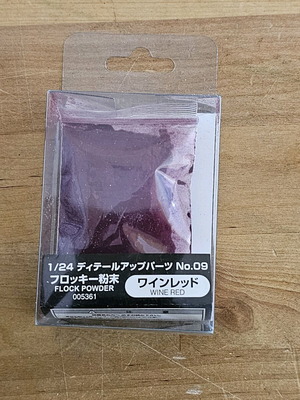 Flock powder new, wine red