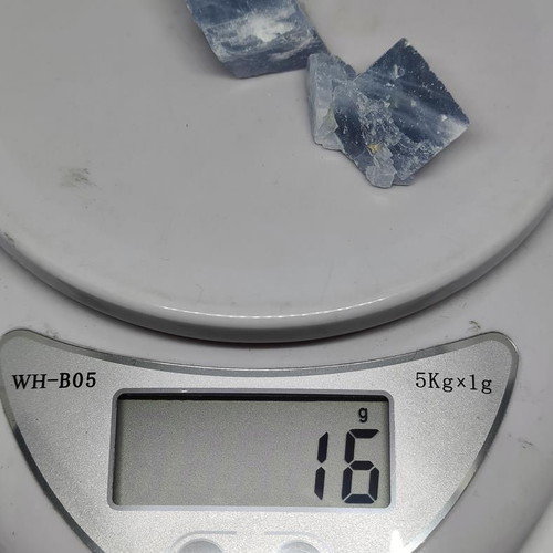 Blue Calcite natural raw mineral, like new