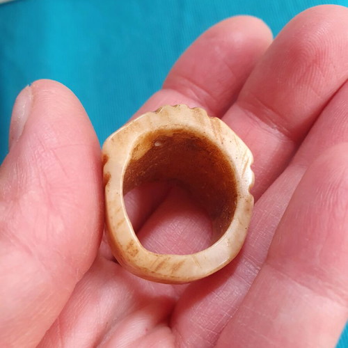 Talisman ring made of bone size 18 like new