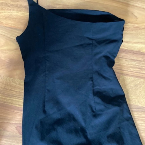 Maxi draped dress Zara new, black, size M