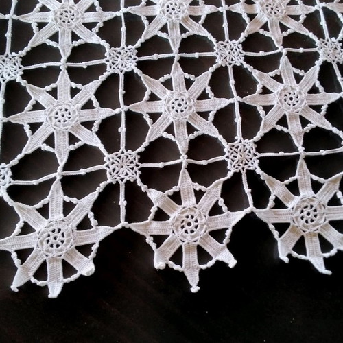 Handmade crochet doily with butterfly lace yarn new 60×60