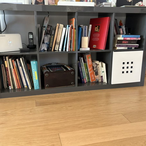 Kallax shelf gray glossy IKEA like new