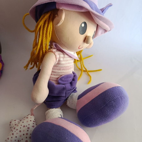 Cloth dolls like new, set of 3, 40, 38 and 32 cm
