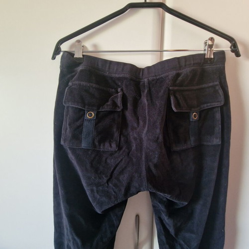 SugarFree black velour sweatpants, size M