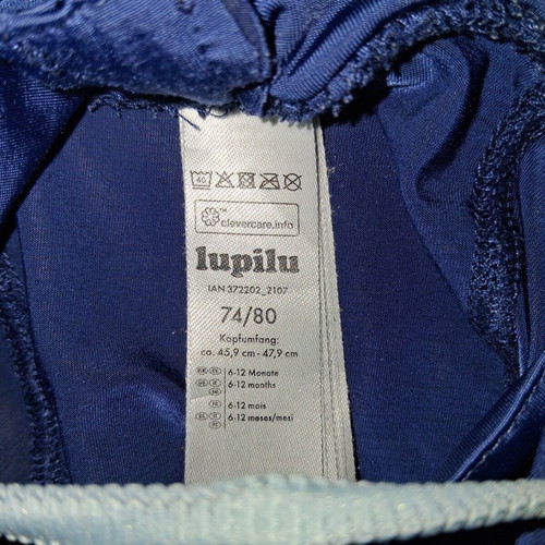 Lupilu Waterproof Baby Sun Hat 6-12 Months Like New