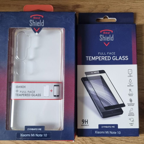 Xiaomi Mi Note 10 case and 2 tempered glass new