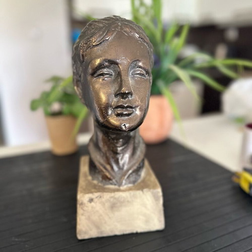 Collectible bust new, copper plated