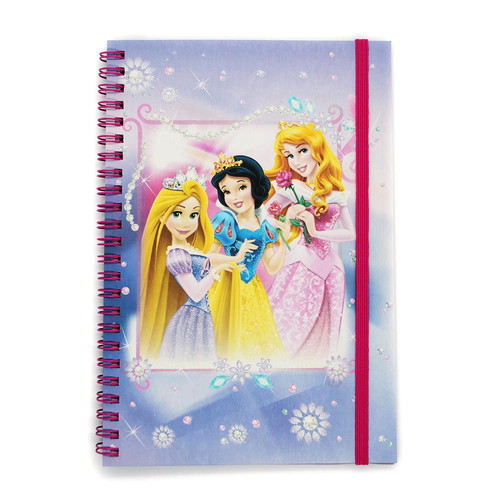 Disney Princess spiral notebook A5 new with elastic band