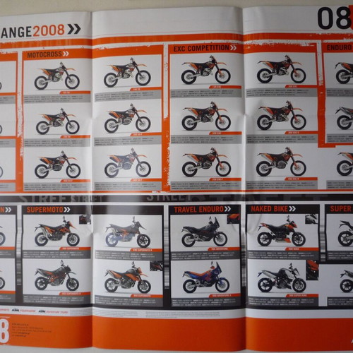 KTM 2008 poster all models, new