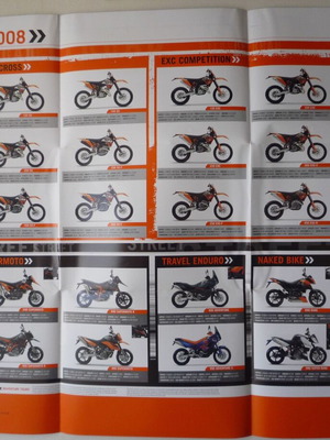 KTM 2008 poster all models, new
