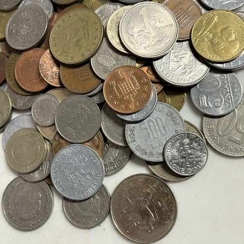 Ξένα διάφορα νομίσματα μεταχειρισμένα, πακέτο 100 τεμαχίων