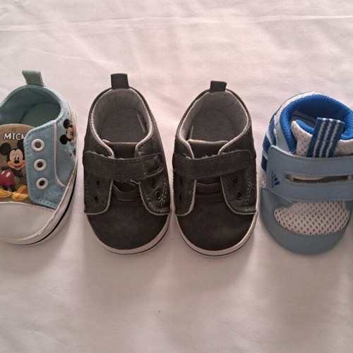 Baby shoes cuddle pack of 3 pairs sizes 16 and 17 adidas