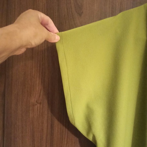 Caftan dress new, green with belt and side slits