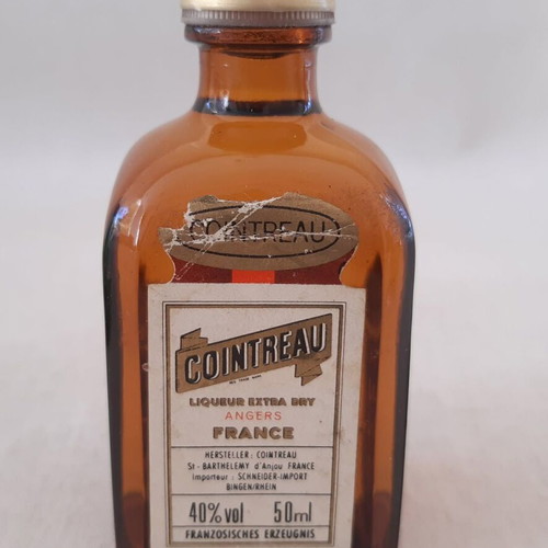 Miniature glass liquor bottles used, set of 3 pieces