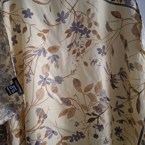 Vintage Valentino silk floral shawl like new, beige