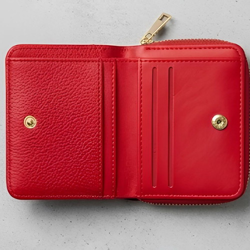 EpikFashion women's wallet new, compact red leather with many compartments