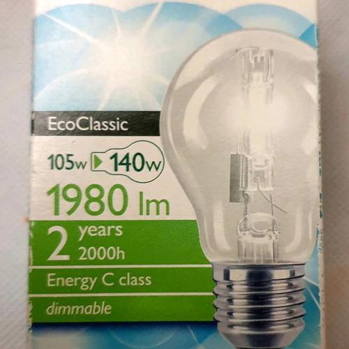 Philips dimmable light bulbs new, warm light 2700K, 3x140W & 1x105W