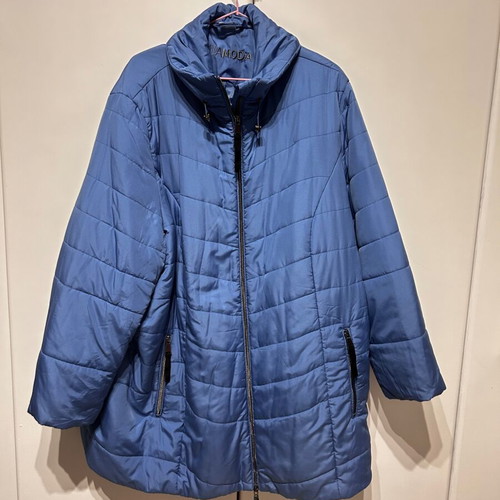 Women's long quilted jacket blue like new