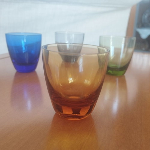 Max Verboeket Carnival Glass Set 4x Mint Kristalunie Maastricht 1956
