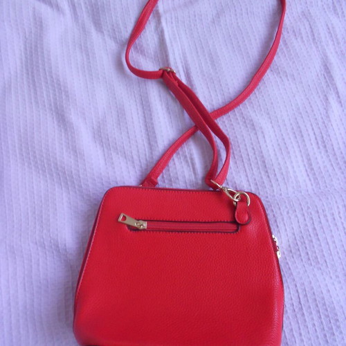 Women's crossbody bag red like new, PU material