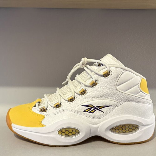 Reebok Question Mid yellow toe sneakers new, size 44