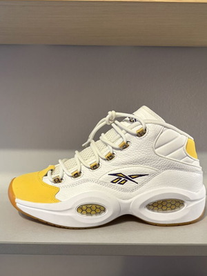 Reebok Question Mid yellow toe sneakers new, size 44