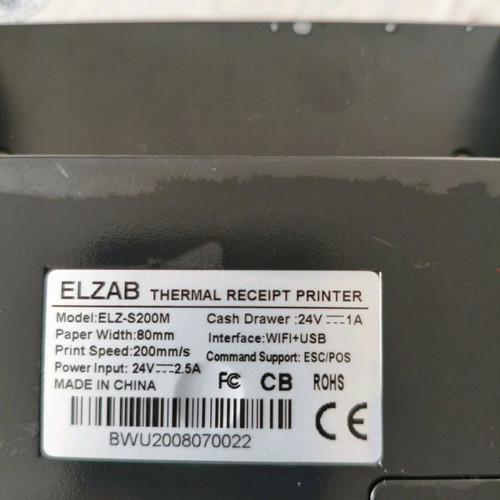 Thermal Printer ELZ-S200M Wi-Fi 80mm like new