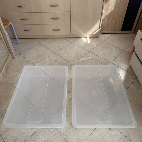 IKEA Samla storage boxes like new, set of 2, 79x57x18 cm