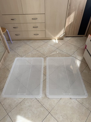 IKEA Samla storage boxes like new, set of 2, 79x57x18 cm