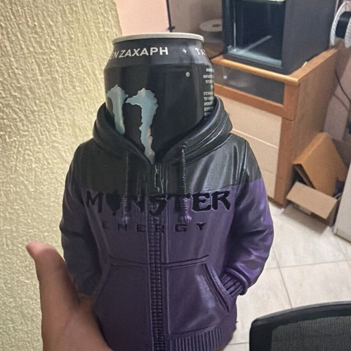 Monster can case new, purple and black