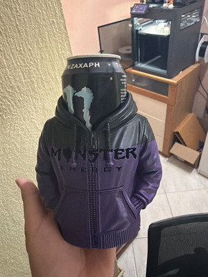 Monster can case new, purple and black