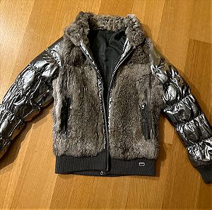 Miss Grant shiny silver girls jacket 155-160cm