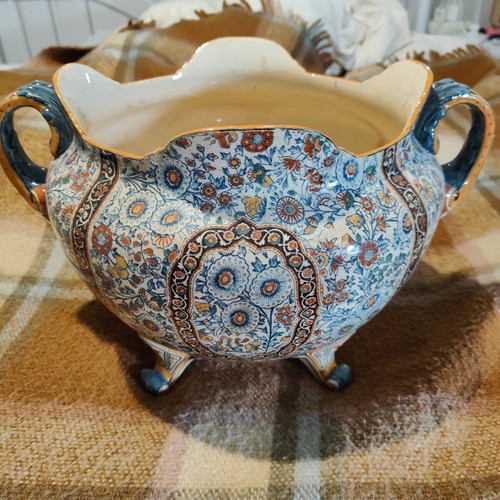Jardiniere GIEN like new, circa 1860, French