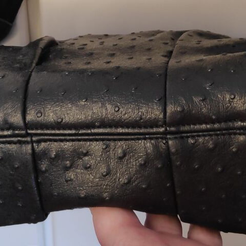 Christina Malle black shoulder clutch bag like new, faux leather