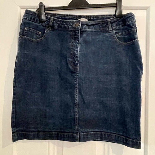 Tex Woman vintage stretch denim mini skirt used UK 20-EU 48