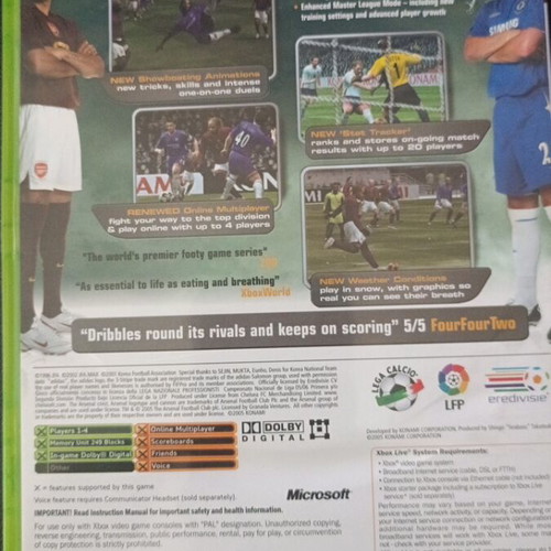 Pro Evolution Soccer 5 Xbox Original used in very good condition