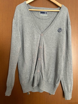 Sergio Tacchini men's cardigan gray like new