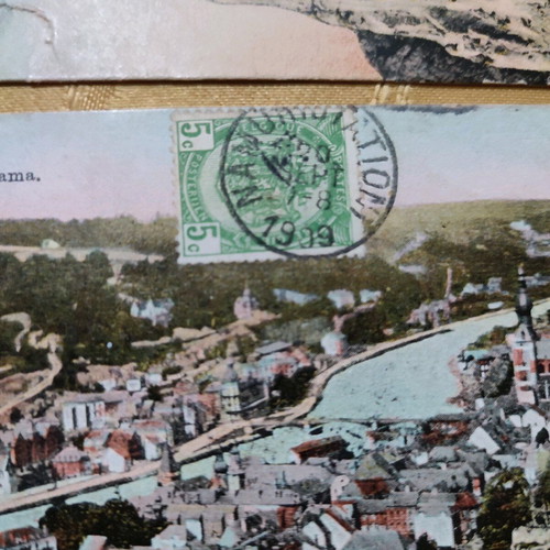 French postcards used, pack of 5, with stamps 1901-1909