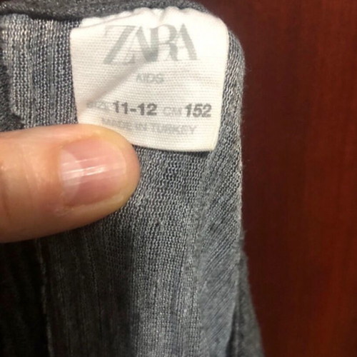 Zara girls' grey jumpsuit like new, size 146 cm, age 11-12