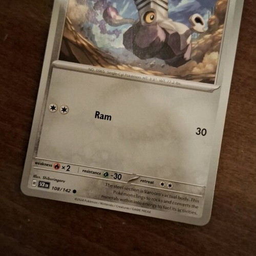 varoom pokemon card price Pokmon SV: Ruler of the Black Flame 117/108 MP Japanese RarityCommon Hit Points60 HP Metal Spinning Draw (10) Draw a card. Pokemon Obsidian Flames Varoom #206