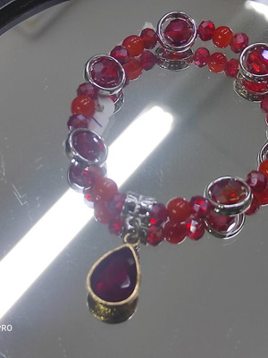 Premium bracelet fiery red new with details